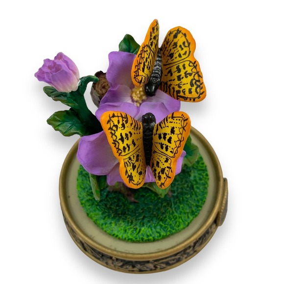 Vintage Aphrodite Fritillary butterflies in bell jar dome - Picture 4 of 9